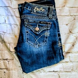 Miss Me JP4896 Boot Cut Jeans with Embroidered Pocket